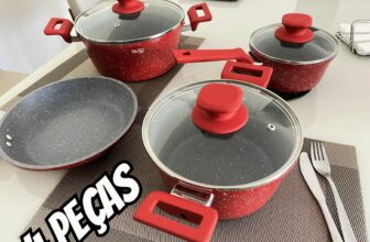 4 Panelas Para Indução Antiaderente Colorstone Volcano Euro
