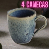 Jogo Com 4 Canecas Orgânico Titanium 273ml Porto Brasil