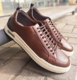 Tênis Masculino Democrata Denim Mike Couro Casual 240601