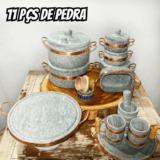 Jogo De Panelas Pedra Sabão Completo Premium Exclusivo 11pçs