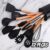 Kit 12 Utensílios De Cozinha Em Silicone E Cabo De Madeira