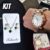 Relógio Feminino+ Colar Pingente Brincos Folheado A Ouro 18k