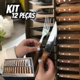 Tramontina Churrasco cor do punho marrom-claro 12 unidades 44.5cm