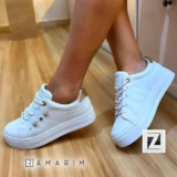 Tênis Ramarim Star Feminino – Branco+dourado